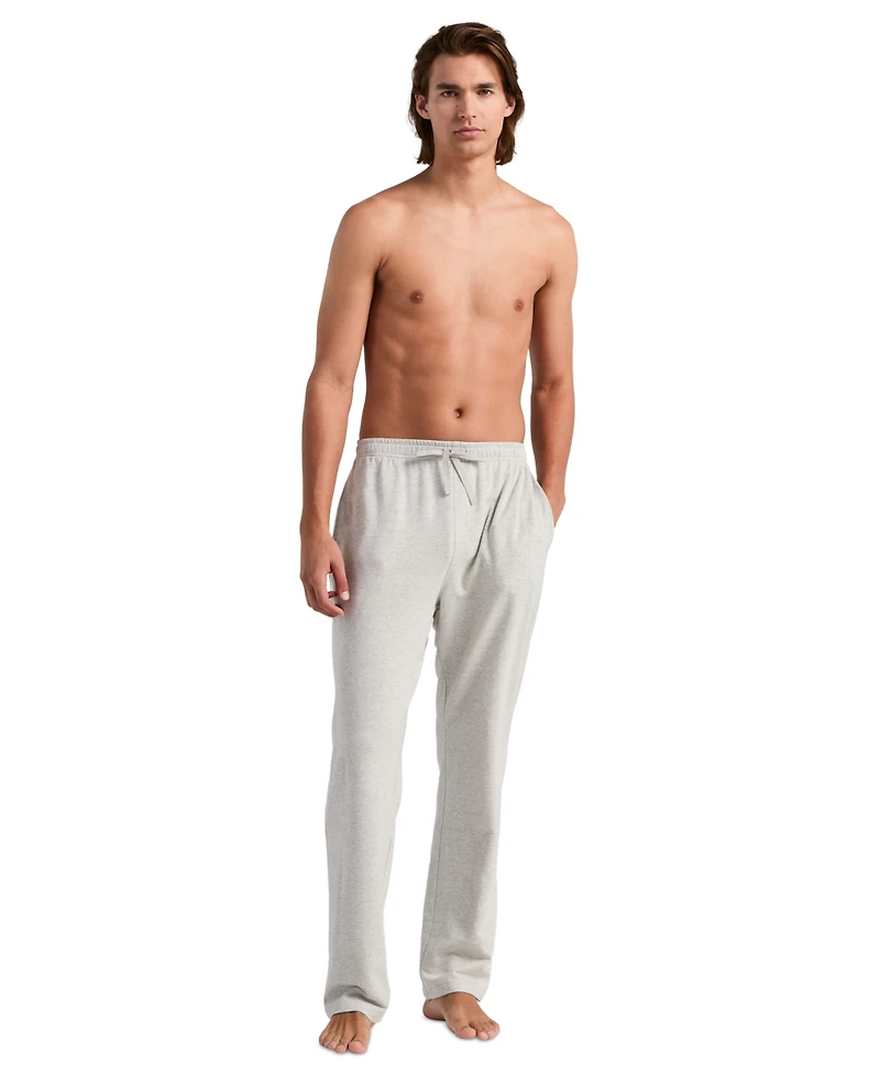 Perry Ellis Portfolio Men's French Terry Heathered Drawstring Waist Sleep Pants
