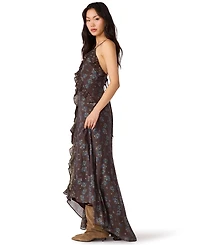 Steve Madden Women's Roselyn Floral Ruffle High-Low Dress