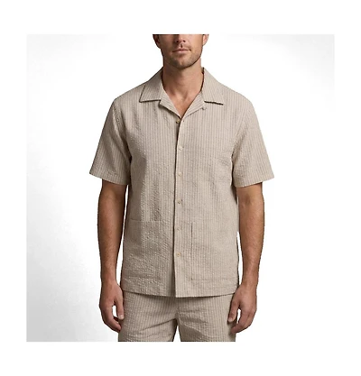 Surfside Supply Co. Men's Nate Crinkle Stripe Cabana Shirt