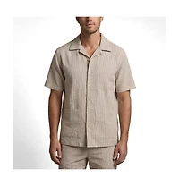 Surfside Supply Co. Men's Nate Crinkle Stripe Cabana Shirt