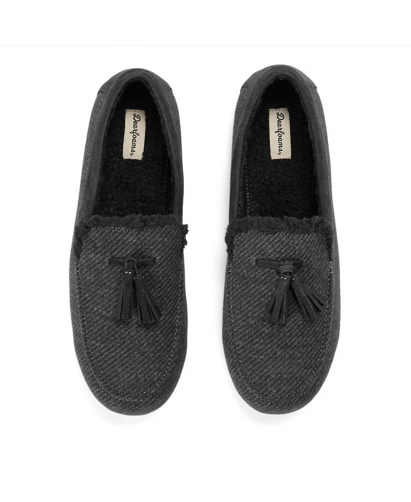 Dearfoams Men's Perkins Moccasin Slippers