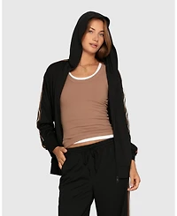 Belle & Bloom Women's Ready To Go Striped Sleeve Jacket