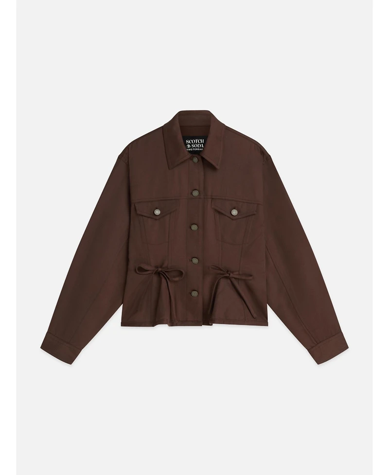 Scotch & Soda Women's Fitted Lyocell Trucker Jacket