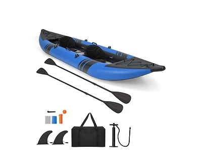 Hikeen Inflatable 2-person Kayak Set with Aluminium Oars and Repair Kit