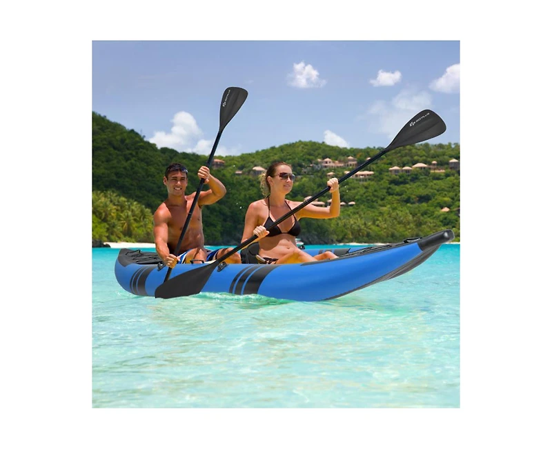Hikeen Inflatable 2-person Kayak Set with Aluminium Oars and Repair Kit