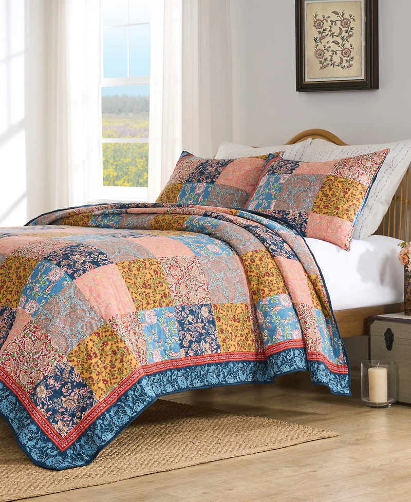 Greenland Home Fashions Tangier Reversible 3-Piece Quilt Set