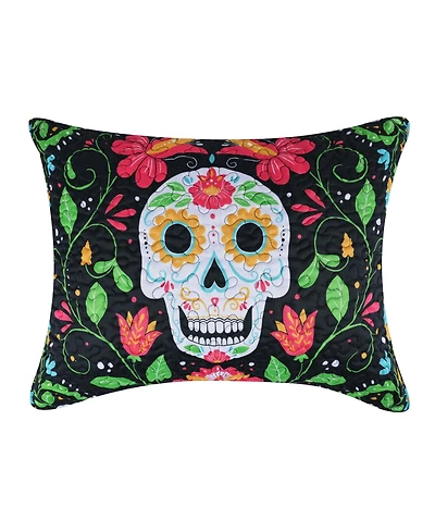Greenland Home Fashions Day of the Dead Lightweight Sham, Standard