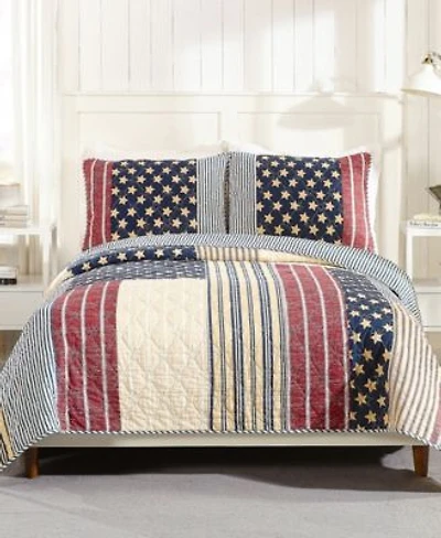 Modern Heirloom Americana Patchwork Cotton 3 Piece Quilt Sets
