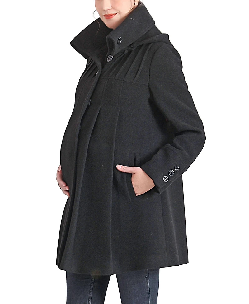 kimi + kai Women's Aela A-Line Hooded Wool Coat
