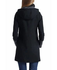 kimi + kai Maternity Tessa Hooded Wool-Blend Colorblock Coat