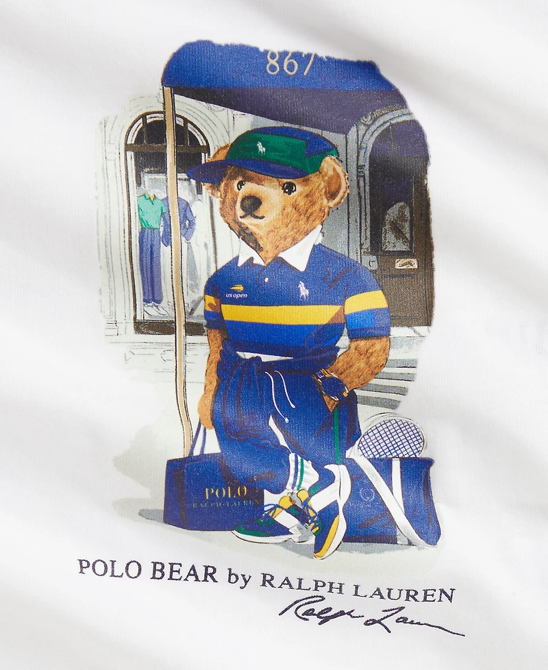 Polo Ralph Lauren Baby Boys' and Girls' Us Open Bear Cotton Bodysuit