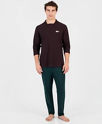 Lacoste Men's Waffle-Knit V-Neck Sleep Shirt
