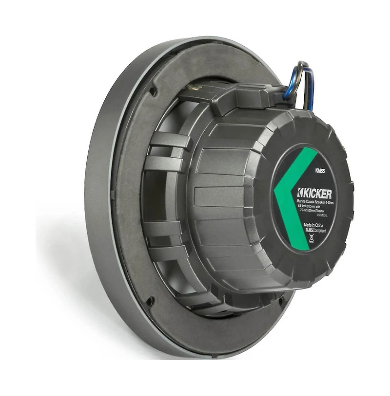 Kicker 6.5" Marine Coaxial Speakers Weather-Resistant Audio Grilles - 45KM654