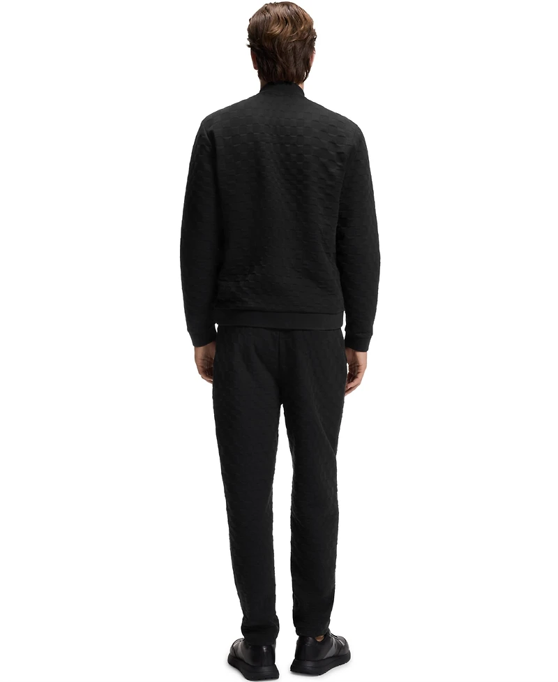 Boss by Hugo x Porsche Men's Regular-Fit Check Jacquard Sweatshirt