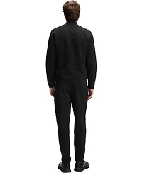 Boss by Hugo x Porsche Men's Regular-Fit Check Jacquard Sweatshirt