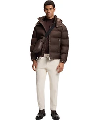 Boss by Hugo Men's Water-Repellent Padded Jacquard Jacket
