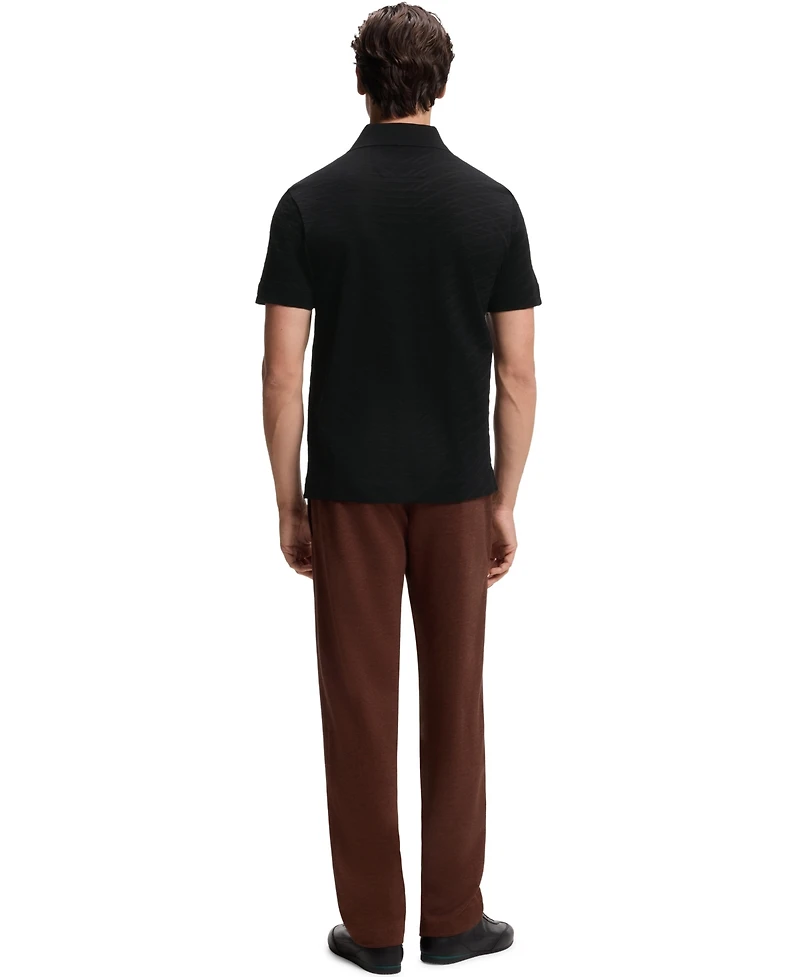 Boss by Hugo x Aston Martin Men'sCotton Mercerized Cotton Jacquard Regular-Fit Polo Shirt
