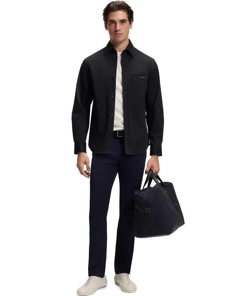 Boss by Hugo x Aston Martin Men'sCotton Mercerized Cotton Jacquard Regular-Fit T-Shirt