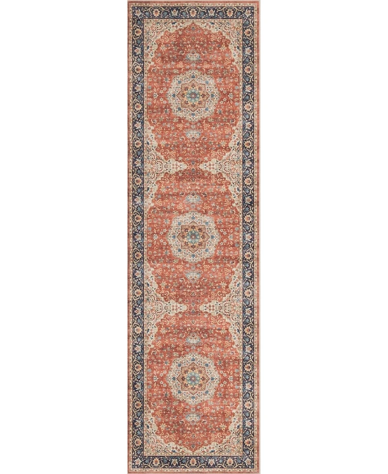 Mink Home Homewell Machine Washable HAM4004 2'x6'11" Runner Area Rug