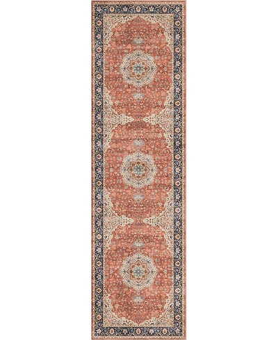 Mink Home Homewell Machine Washable HAM4004 2'x6'11" Runner Area Rug