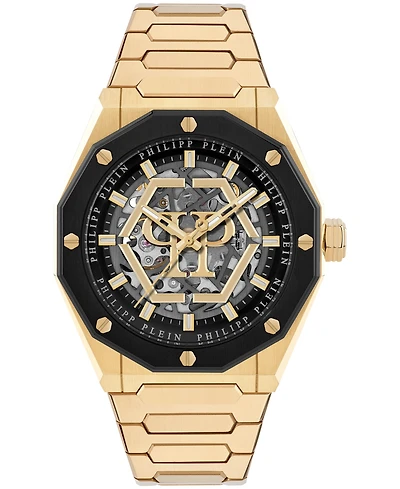 Philipp Plein Deluxe Men's Ip Yellow Gold Stainless Steel Bracelet Watch 44mm