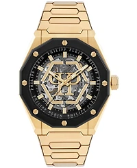 Philipp Plein Deluxe Men's Ip Yellow Gold Stainless Steel Bracelet Watch 44mm