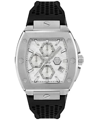 Philipp Plein Hexagon Phantom Men's Black Silicone Strap Watch 44mm