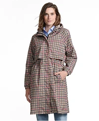 Lands' End Women's Print Squall Packable Long Raincoat