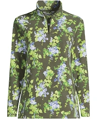 Lands' End Women's Petite Anyweather Fleece Quarter Zip Pullover
