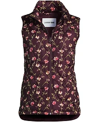Lands' End Women's Tall Print FeatherFree Quilted Insulated Vest