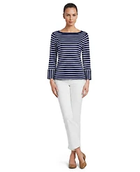 Lands' End Women's 3/4 Mariner Cuff Sleeve Boatneck