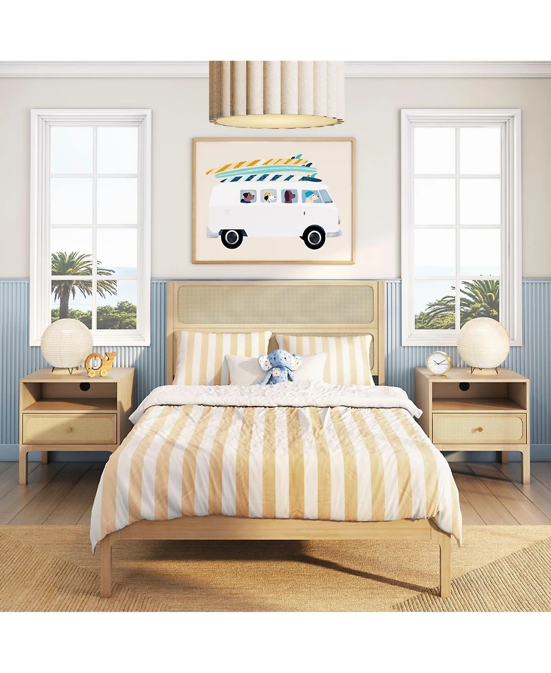 Max & Lily Elio/Rattan Full Single Bed
