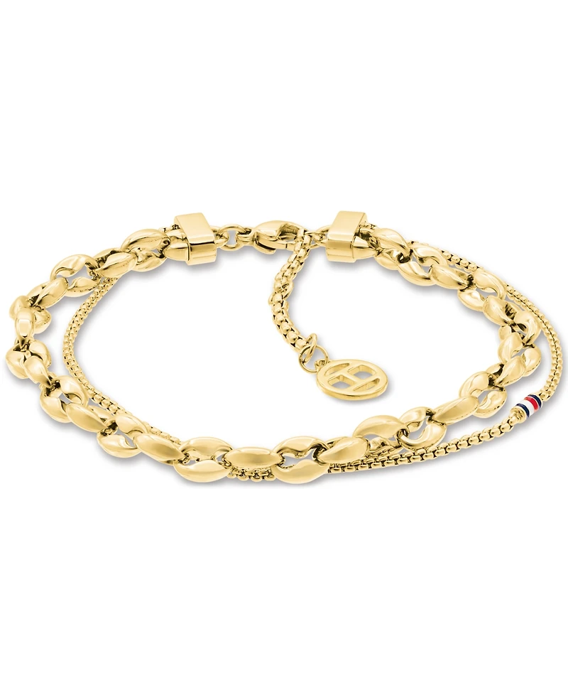 Tommy Hilfiger Women's Layering Sets Gold-Tone Stainless Steel Bracelet