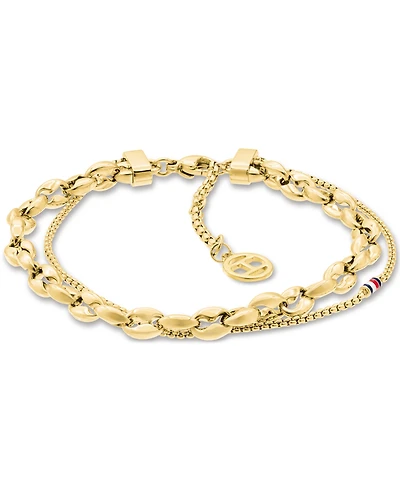 Tommy Hilfiger Women's Layering Sets Gold-Tone Stainless Steel Bracelet