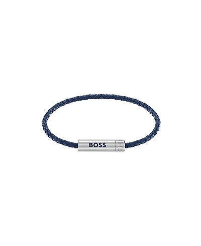 Hugo Boss Men's Ares Air Stainless Steel Blue Leather Bracelet
