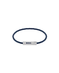 Hugo Boss Men's Ares Air Stainless Steel Blue Leather Bracelet