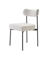 Slickblue Modern Upholstered Dining Chairs Set of 4 with Metal Legs