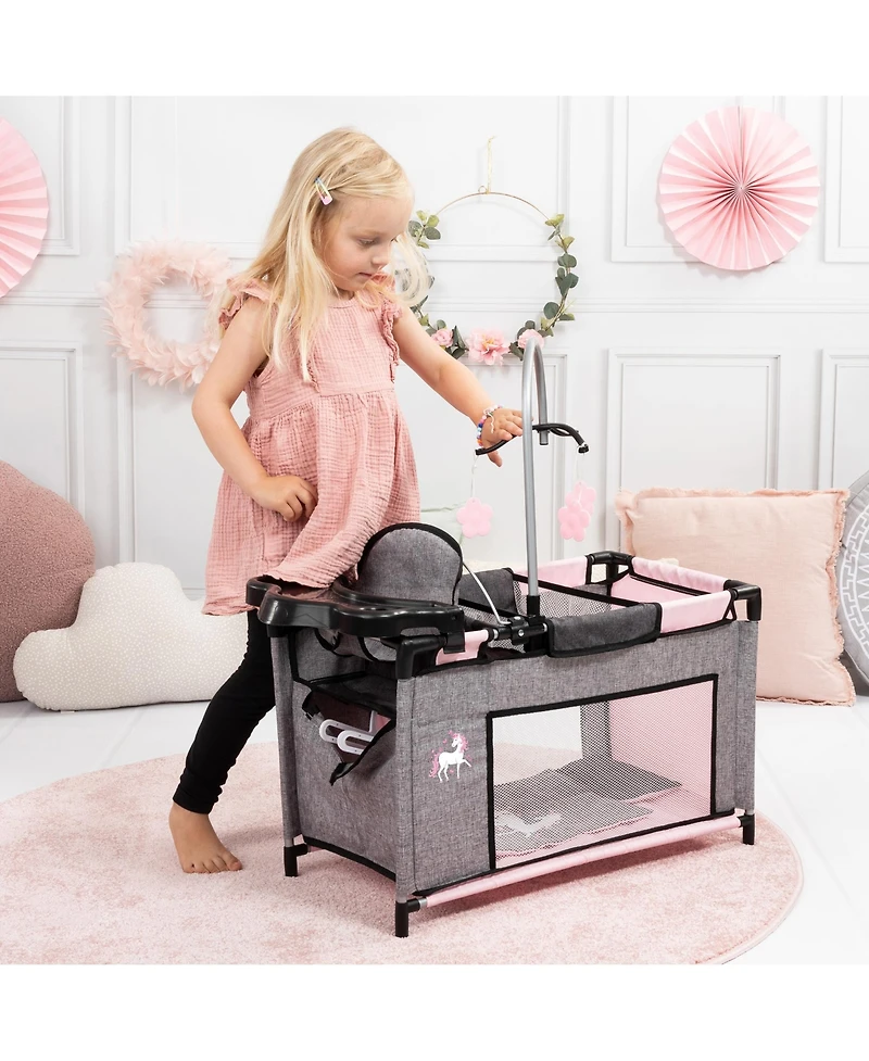 Bayer Design Multi Bed Fairy 18" Doll Bed with Integrated Highchair, Ages 3+