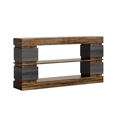Slickblue 63" Farmhouse 3-Tier Console Table for Hallway or Sofa
