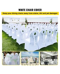 Sugift 50Pieces Stretch Spandex Folding Chair Covers Removable Washable Protective Slipcovers for Events