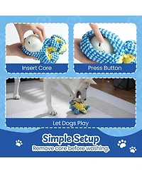 Nocciola Octo Ball Interactive Dog Toy, No Stuffing Bouncing Octopus Plush, Usb Rechargeable Auto Bounce Core, Touch Activated Enrichment Toy