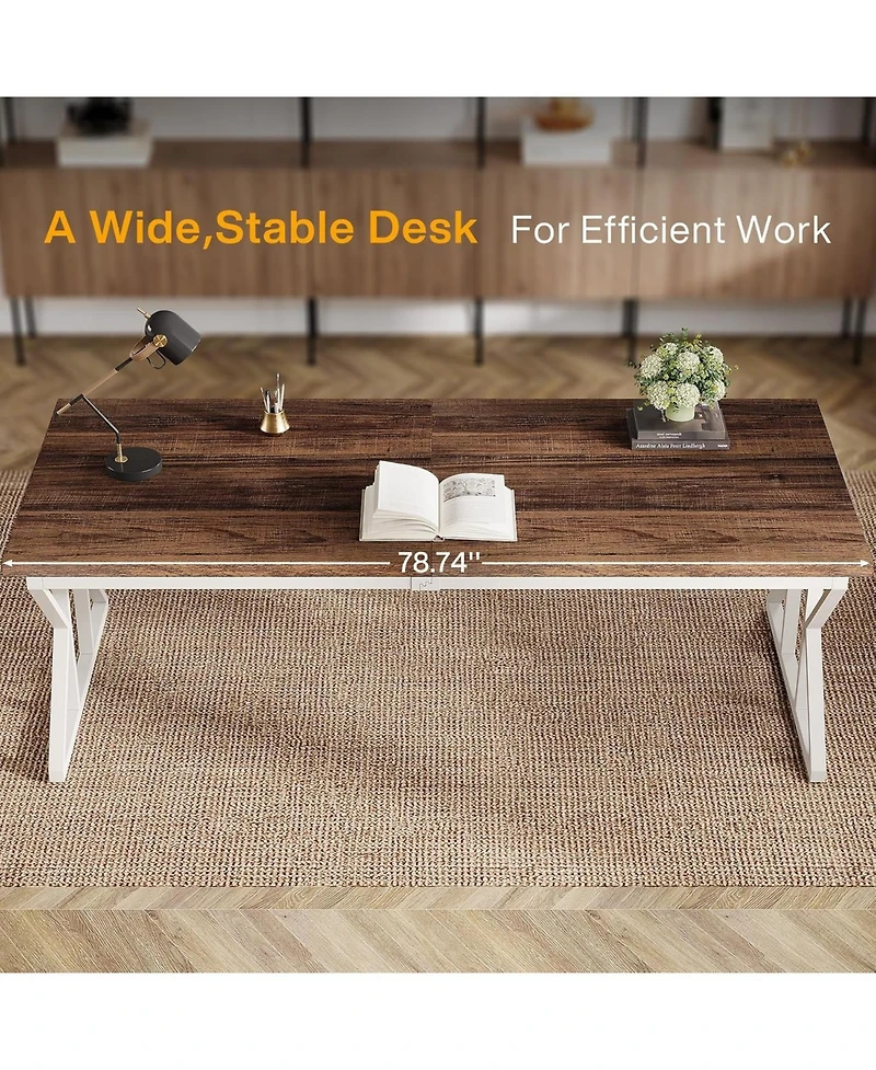 Tribesigns 78.74" Industrial Executive Desk