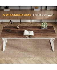 Tribesigns 78.74" Industrial Executive Desk