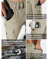 Piscifun Quick Dry Men's Capri Cargo Shorts 5 Pockets Hiking Fishing Athletic Wear