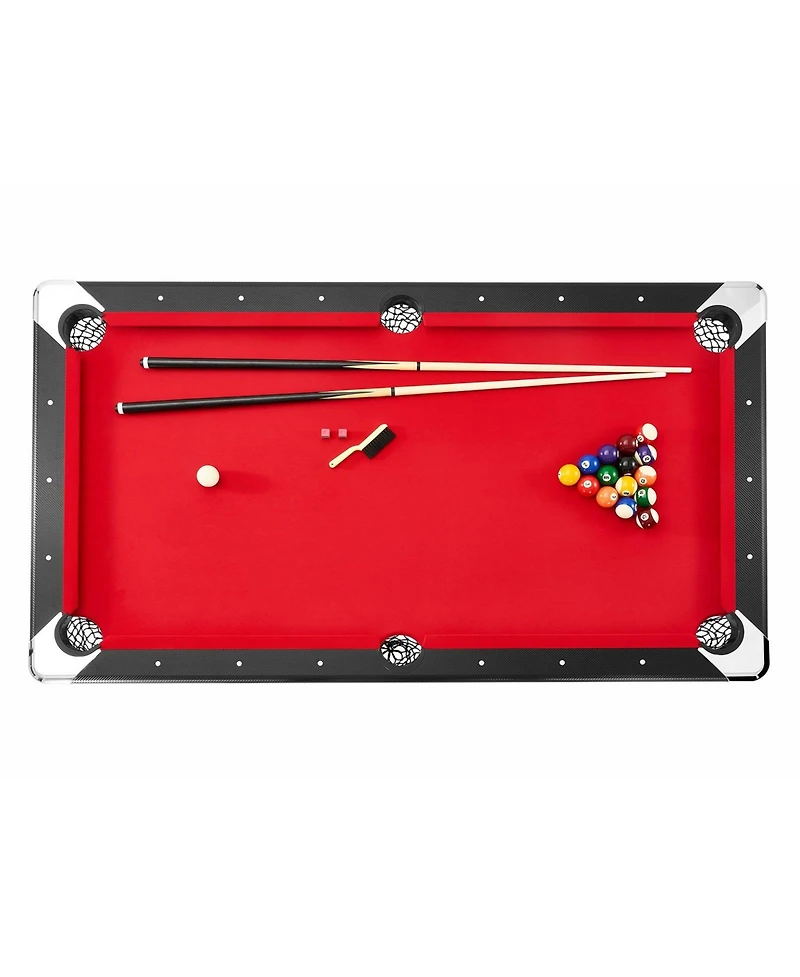 Slickblue Portable Foldable 6.3ft Pool Table with Complete Billiard Accessories