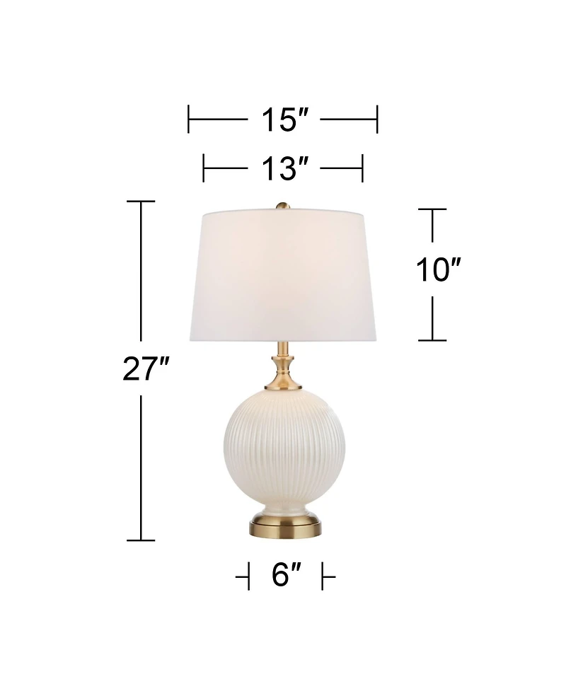 Possini Euro Design Possini Euro Kelly 27" High Fluted Glass Table Lamp Set of 2