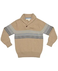 Hope & Henry Little Boys (5-7) Organic Shawl Collar Stripe Sweater