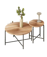 Flynama 2-Piece Radial Pattern Cylindrical Table Set