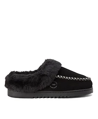 Dearfoams Women's Blaine Genuine Suede Clog Slippers