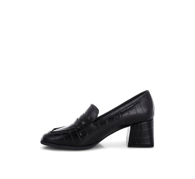 London Rag Women's Pitaka Block Heel Penny Strap Loafers